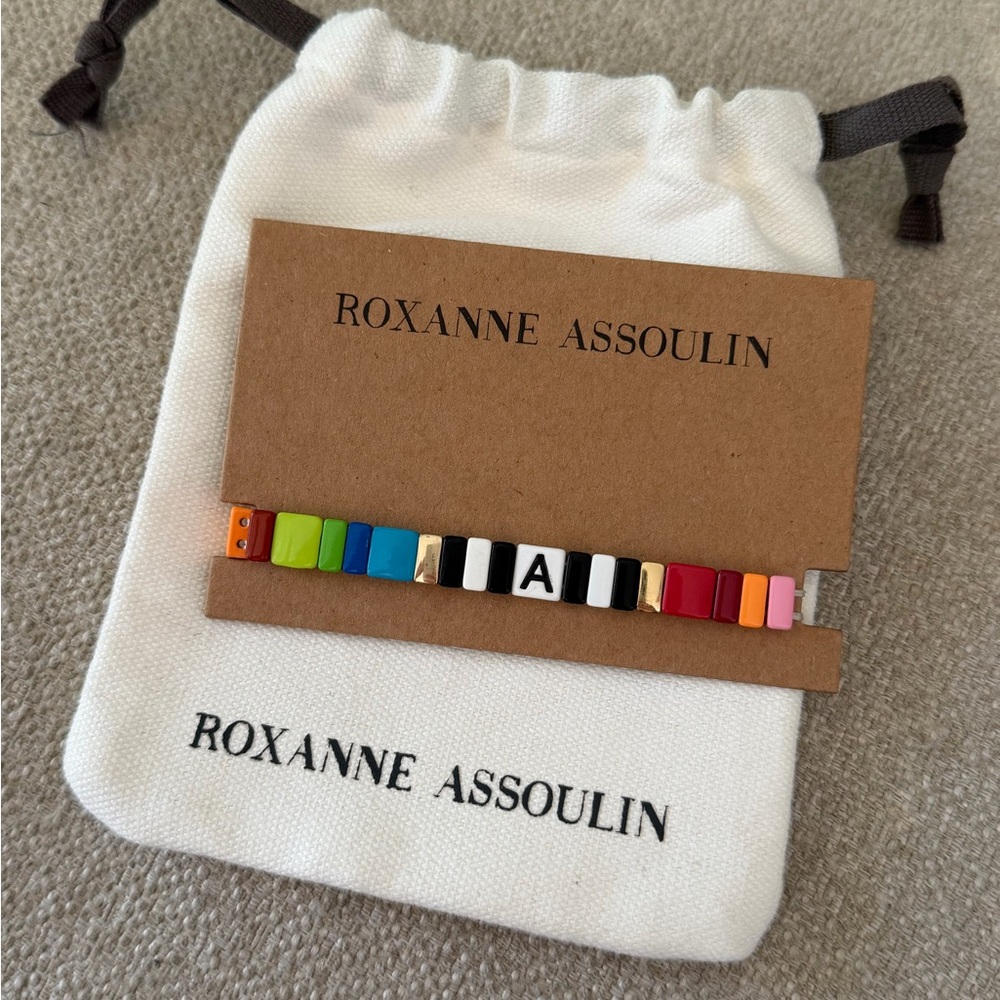 Roxanne Assoulin Letter A Colorful Alphabet Beaded Bracelet